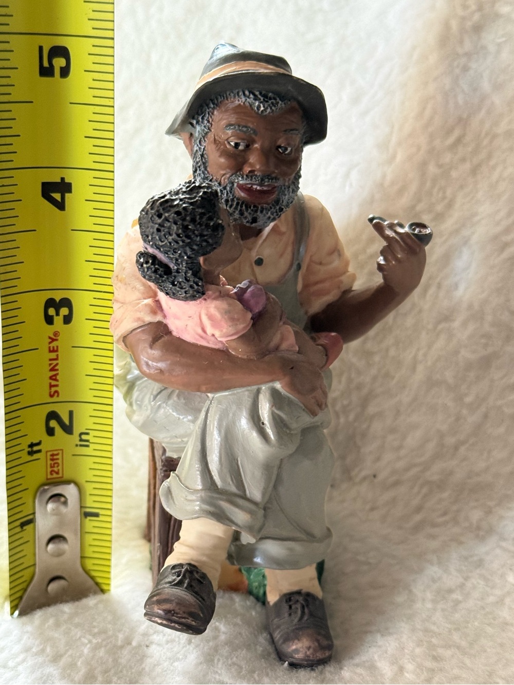 Vintage 1993 Vantage Point African American Grandpa Storytelling with Child Figu